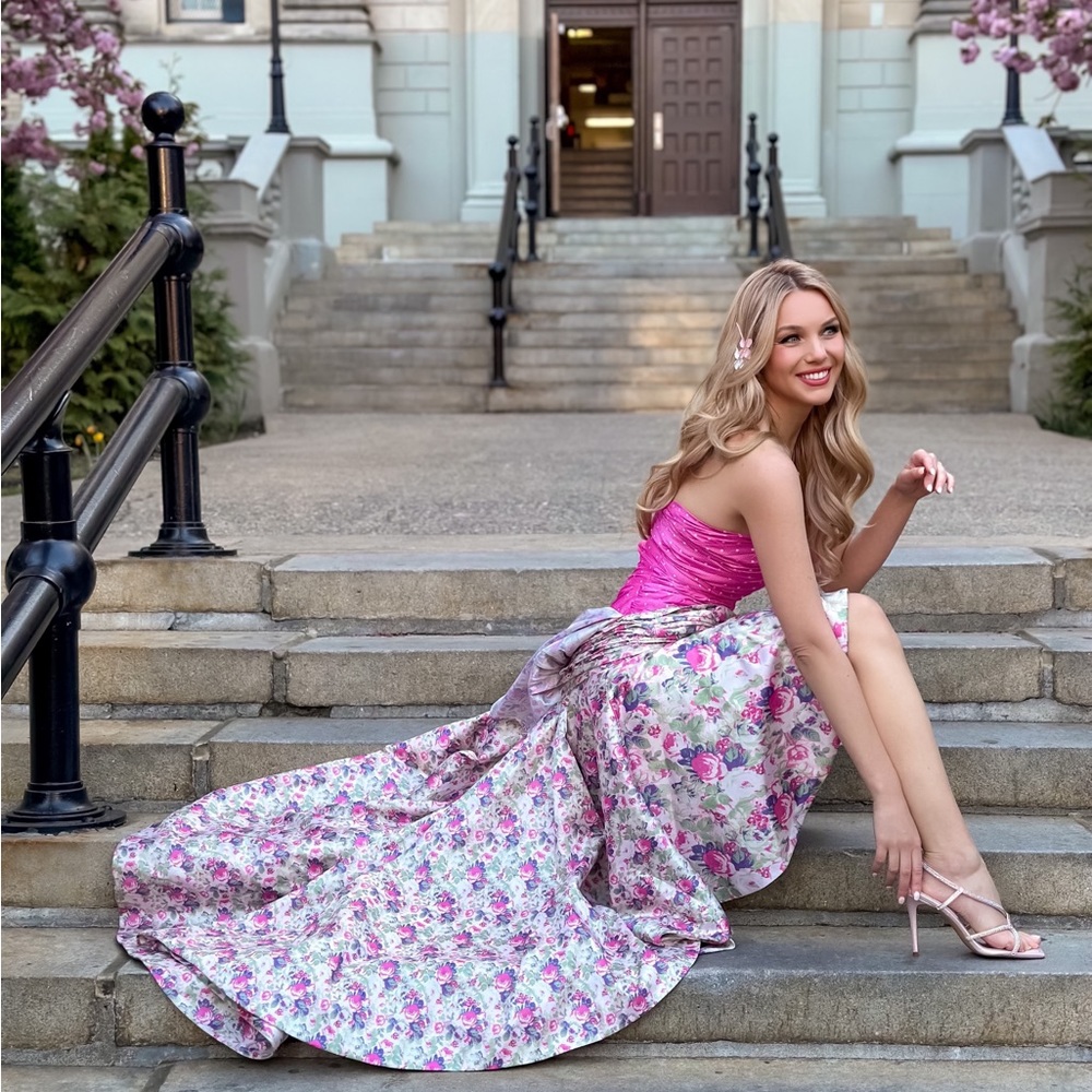 Asymmetrical LoveShackFancy strapless dress. Leilani dress. Only worn once